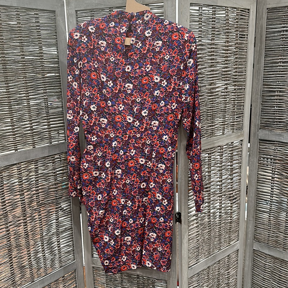 NWT Veronica Beard Louella Dress in Berry Multi Floral Size 8 - Picture 8 of 11